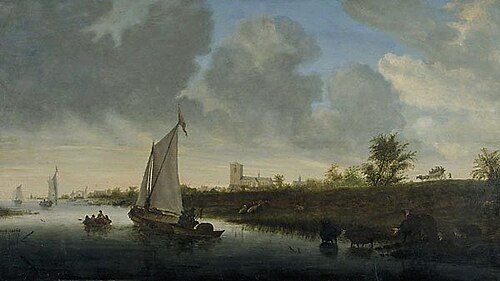 Dutch river scene, 1634, 