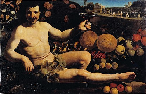 Bacchus raising a wine cup, 1650, 