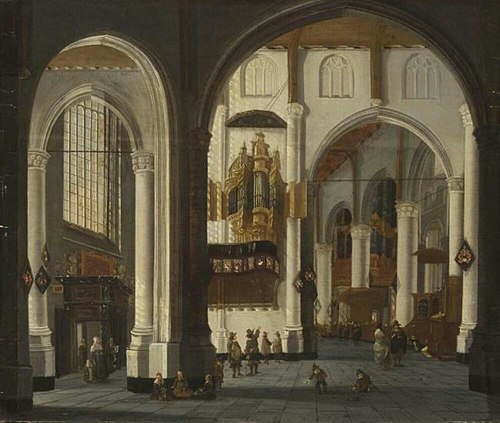 Interior of the St. Laurenskerk, Rotterdam, 1655, 