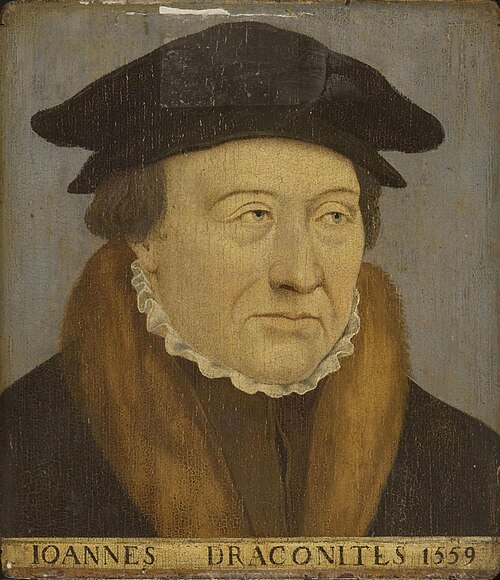 Portrait of Johannes Draconites, 1559, 