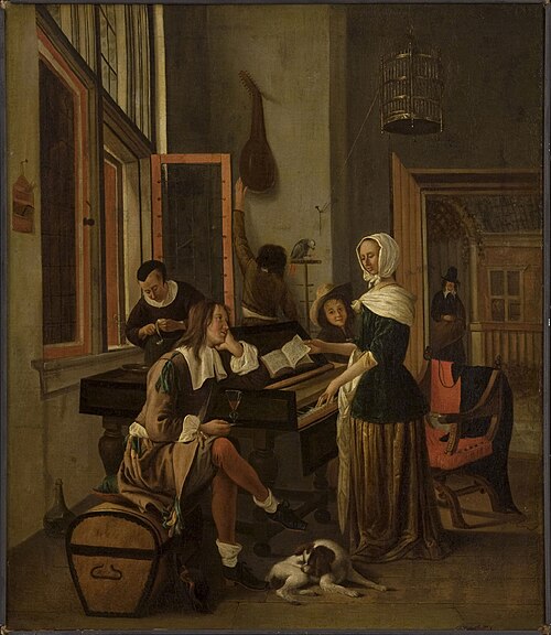 Lady at a Clavichord, 1664, 