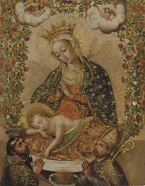 The Virgin Adoring the Christ Child with Two Saints (La Virgin adorando al Niño Jesús con dos santos, 1750, 