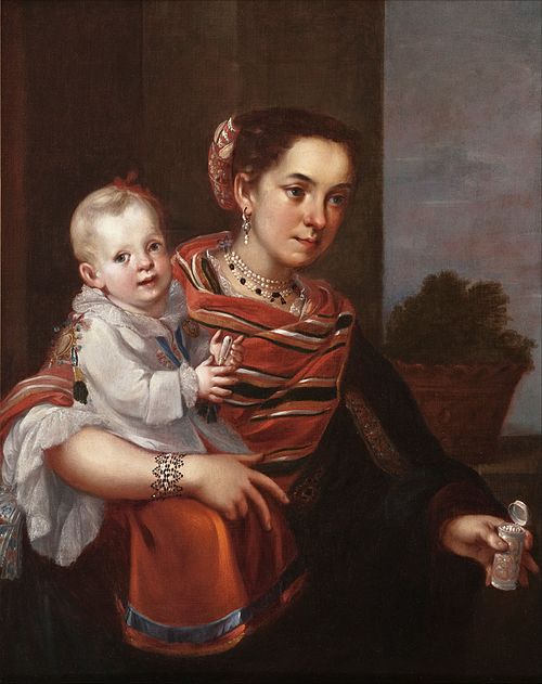 Morisca Woman and Albino Girl (Morisca y albina), 1750, 