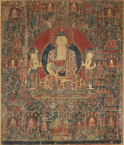 The Jina Buddha of Infinite Light (Amitabha) in His Pure Land Paradise (Sukhavati), 1450, 