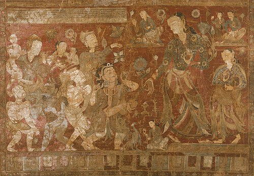 The Mahasiddha (Great Adept) Vanaratna (1384-1468) Receiving Abhishekha (Initiation) from Sita Tara , 1469, 