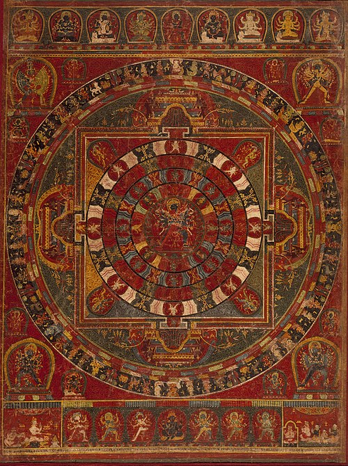 Mandala of the Buddhist Deity Chakrasamvara, 1490, 