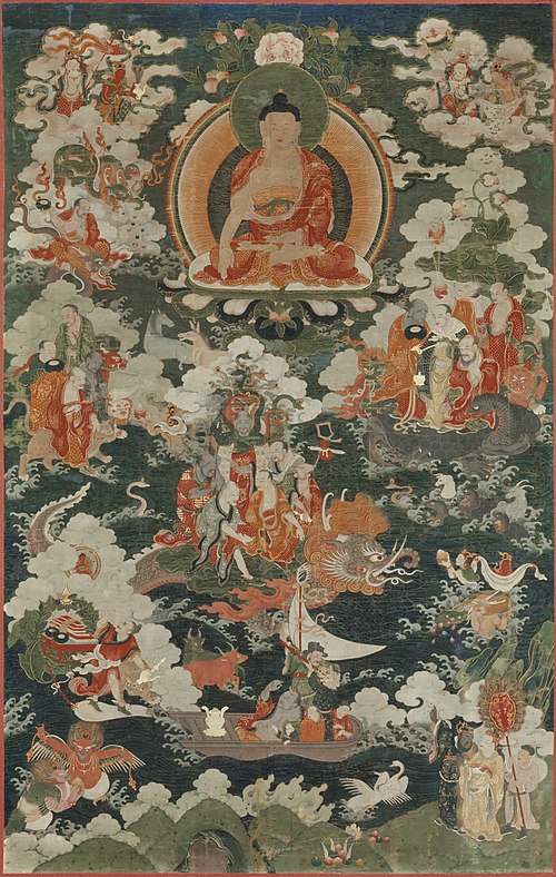 Buddha Shakyamuni and the Eighteen Arhats, 1750, 