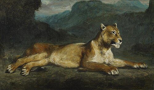 Inclinable lionne, 1855, 