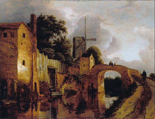 Un pont enjambant un canal, 1670, 