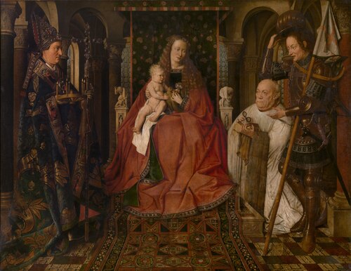 Madonna surrounded by Saint George, Saint Donatianus of Reims and the Donor Canon Van der Paele, 1500, 