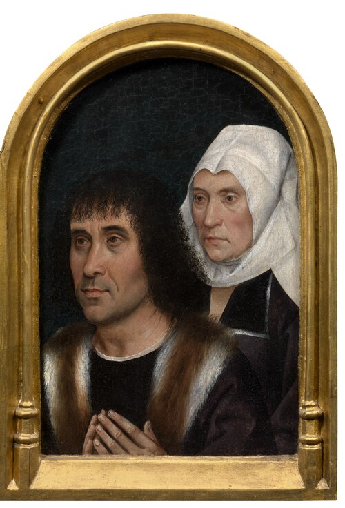 Two donors (interior right wing), 1487, 