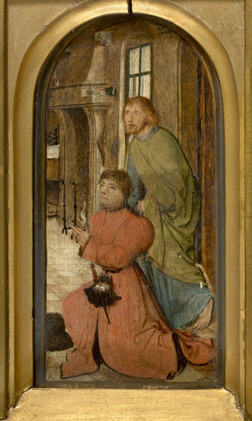 Donor and his Patron, Saint Simon Zelotes, 1470, 