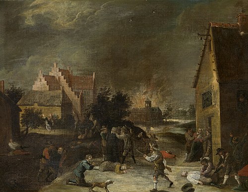 Looting of a village, 1610, 