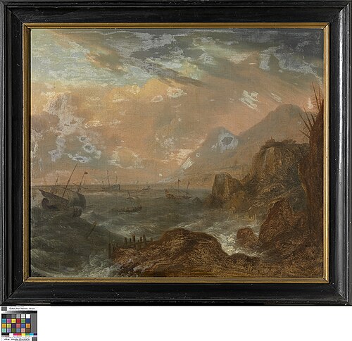 Kustlandschap bij storm, 1701, 