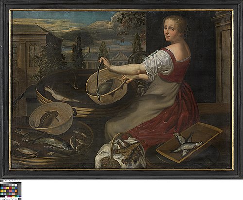 Visverkoopster, 1651, 