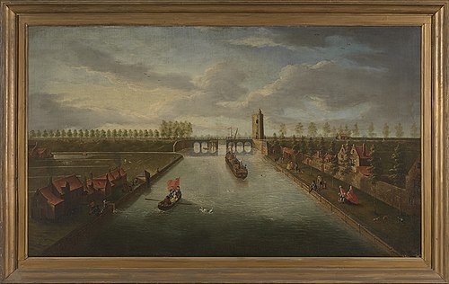 Het Minnewater in Brugge, 1740, 