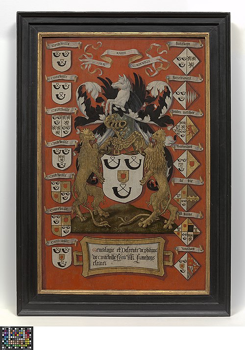 Pedigree of Filips de Cortewille, 1551, 