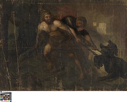 Hercules sleept Cerberus uit de hel, 1701, 