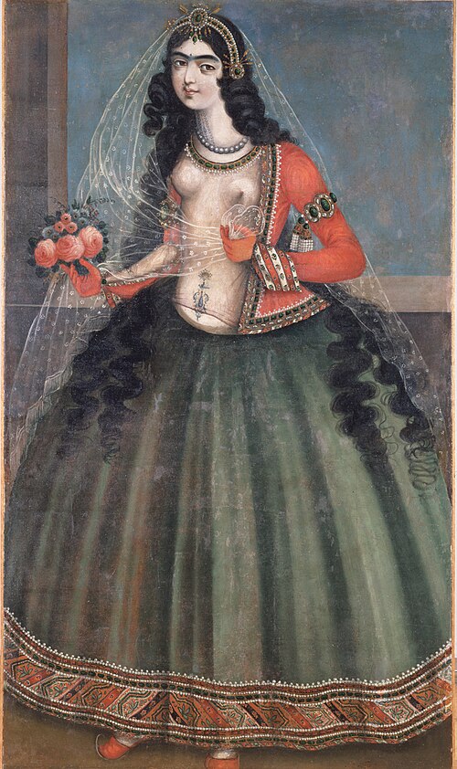 Woman with a Bouquet of Roses, 1850, 