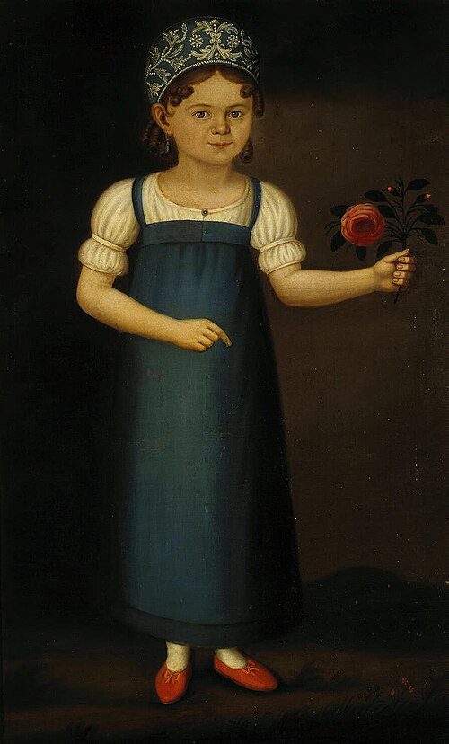 Portrait of Glafira Zimina, a Girl from a Merchant Family, 1825, 