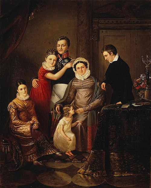 Portrait of Count Nikolai Repnin-Volkonsky with His Family, 1825, 