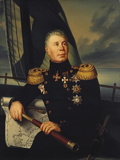 Portrait of Admiral Krusenshtern, 1850, 