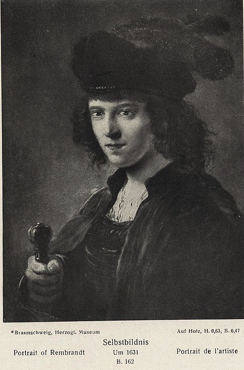 Portrait of Rembrandt with sword, 1631, 