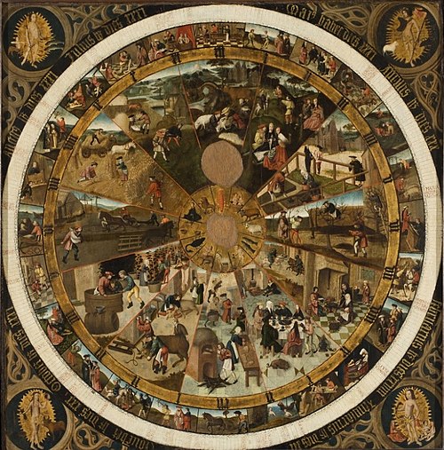 Cadran d'horloge., 1500, 