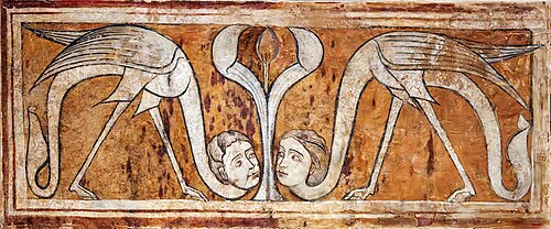 Couple de sirènes oiseaux de San Pedro de Arlanza, 1210, 
