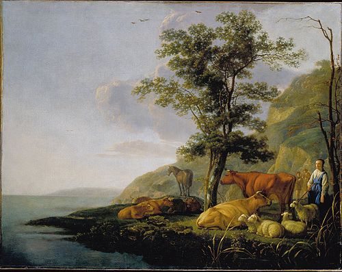 Cattle near a River, 1650, 