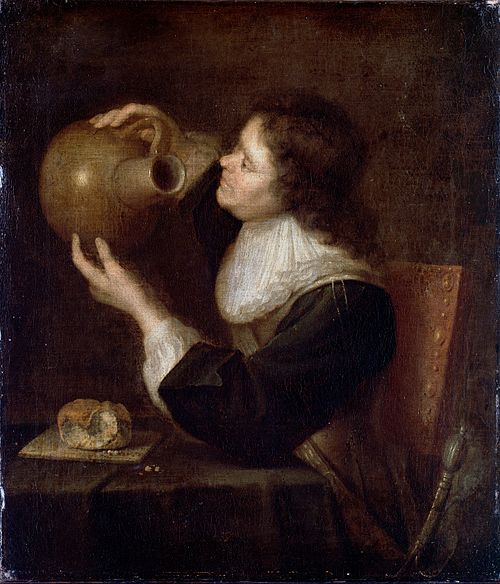 Soldier looking into a Jug, 1686, 