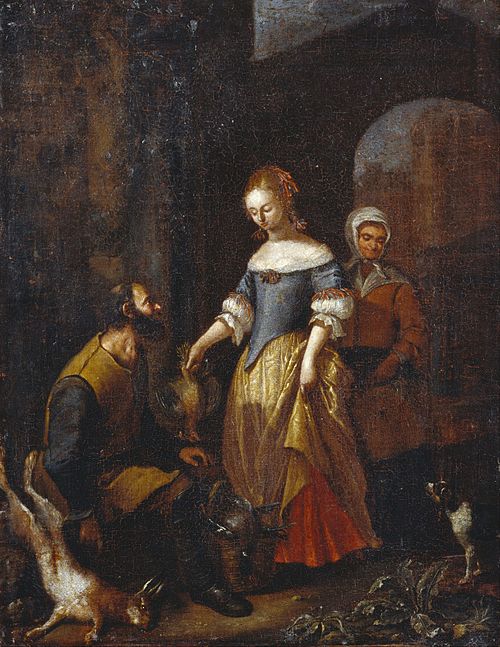 Lady buying Game, 1650, 