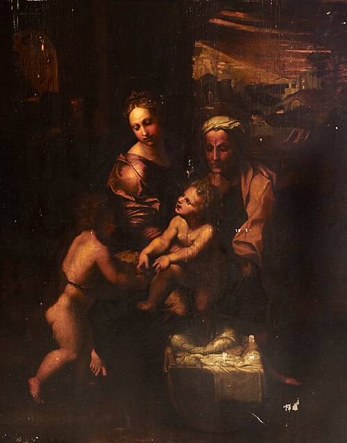 Vierge à l'Enfant avec saint Élisabeth et saint Jean, 1550, 
