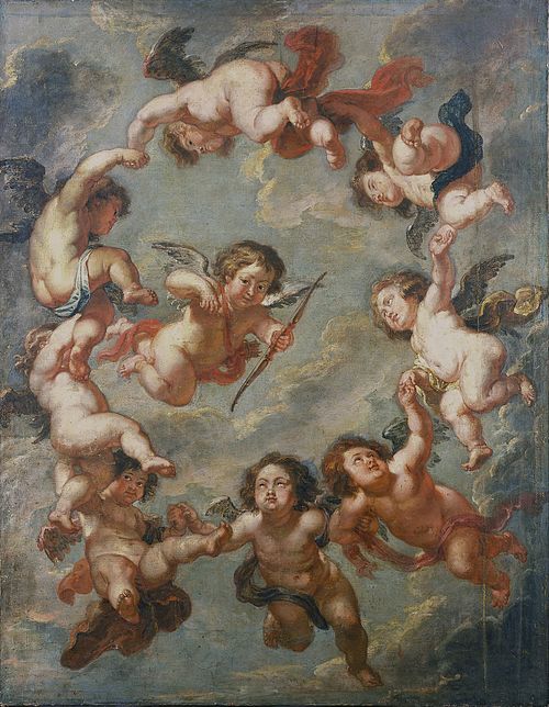 Putti: a ceiling decoration, 1660, 