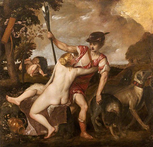 Venus and Adonis, 1550, 