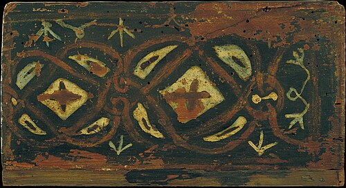 Small coffered ceiling panel with geometric motifs, 1300, 