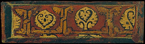 Small coffered ceiling panel with plant motifs, , 