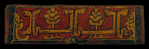 Small coffered ceiling panel with plant motifs, , 