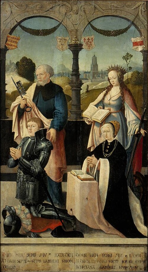 Saint Peter and Saint Catherine with Lambert Snoy and Emerantiana Pauw, 1523, 