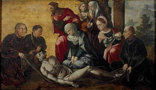 The Lamentation with members of the Van Egmont family, 1540, 