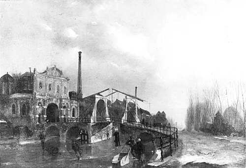 De Catharijnesingel met de Catharijnepoort te Utrecht, 1840, 