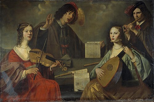 Musicerend gezelschap, 1650, 