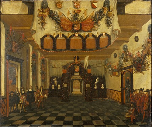 Reception of Pince William III in the States Chamber of Utrecht on the occasion of his appointment a, 1674, 