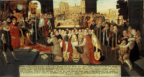 Allegorie op de tirannie van de hertog van Alva in de Nederlanden, 1615, 