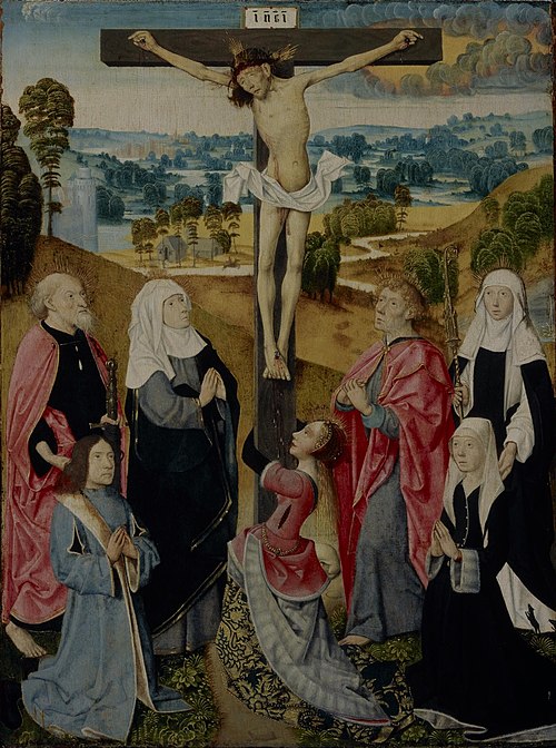 Crucifiction with saints and donors, 1500, 
