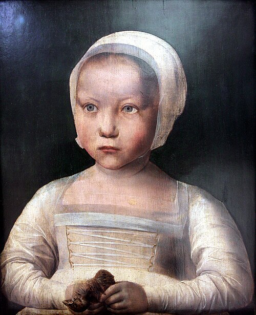 Little girl with a dead bird, 1510, 