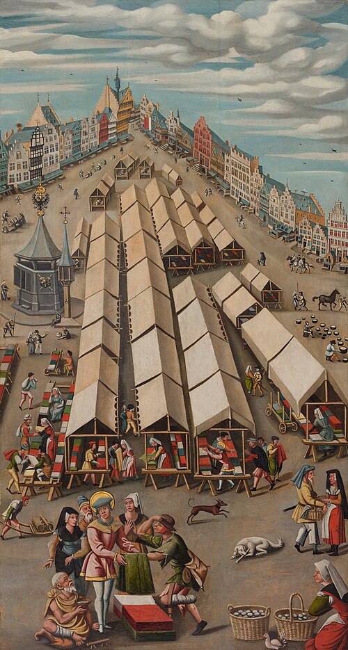 The Cloth Market in 's-Hertogenbosch, 1530, 