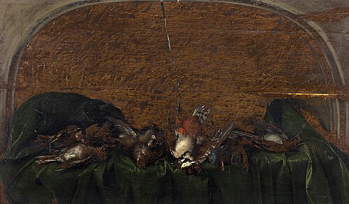 Stilleven van dode vogels, 1638, 