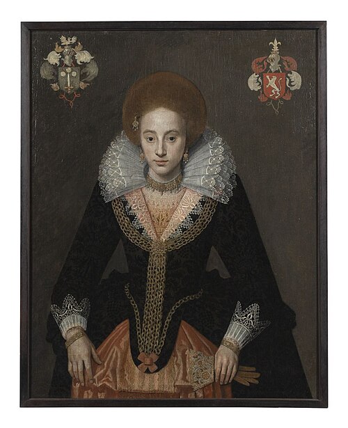 Portrait painting of Susanna van Meckema, 1625, 