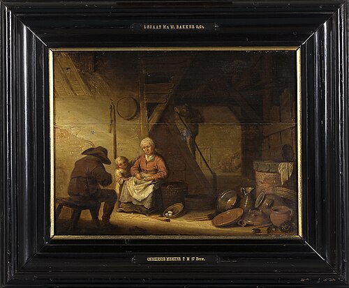 Interieur met mensen, 1644, 